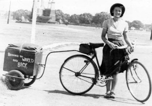 Louise Sutherland viaggiatrice in bicicletta