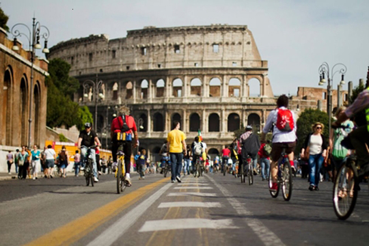 Ciclisti a Roma