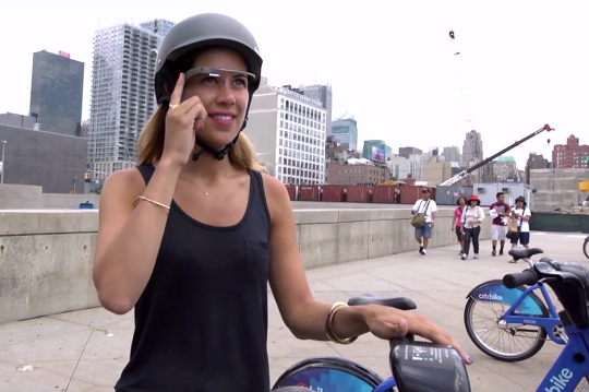 Google Glass in bici: possibili usi