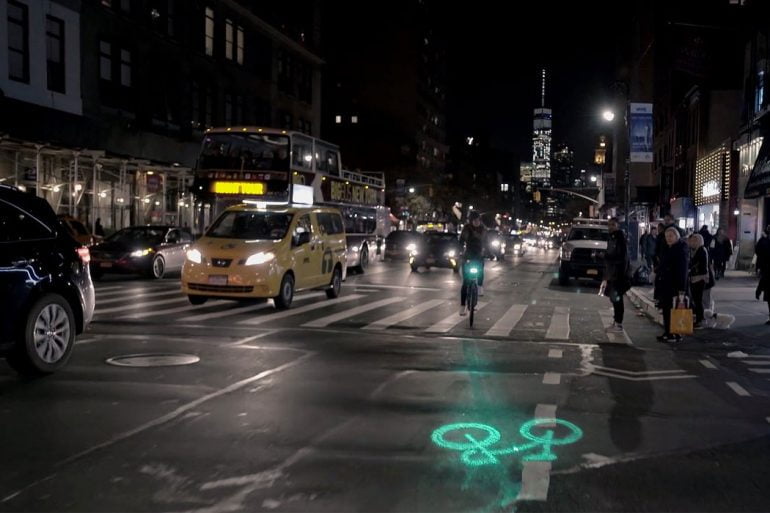 laserlights per il bike sharing di New York