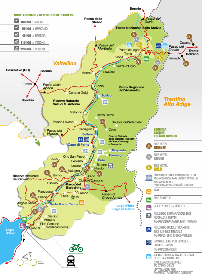 mappa valle camonica