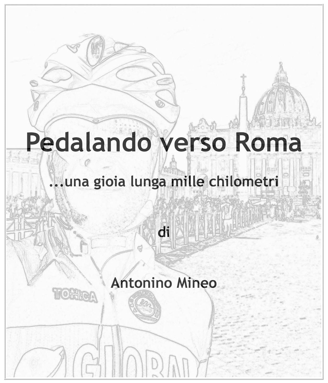 Disegno di ciclista a Roma