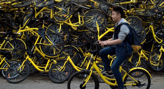 bike sharing china flood