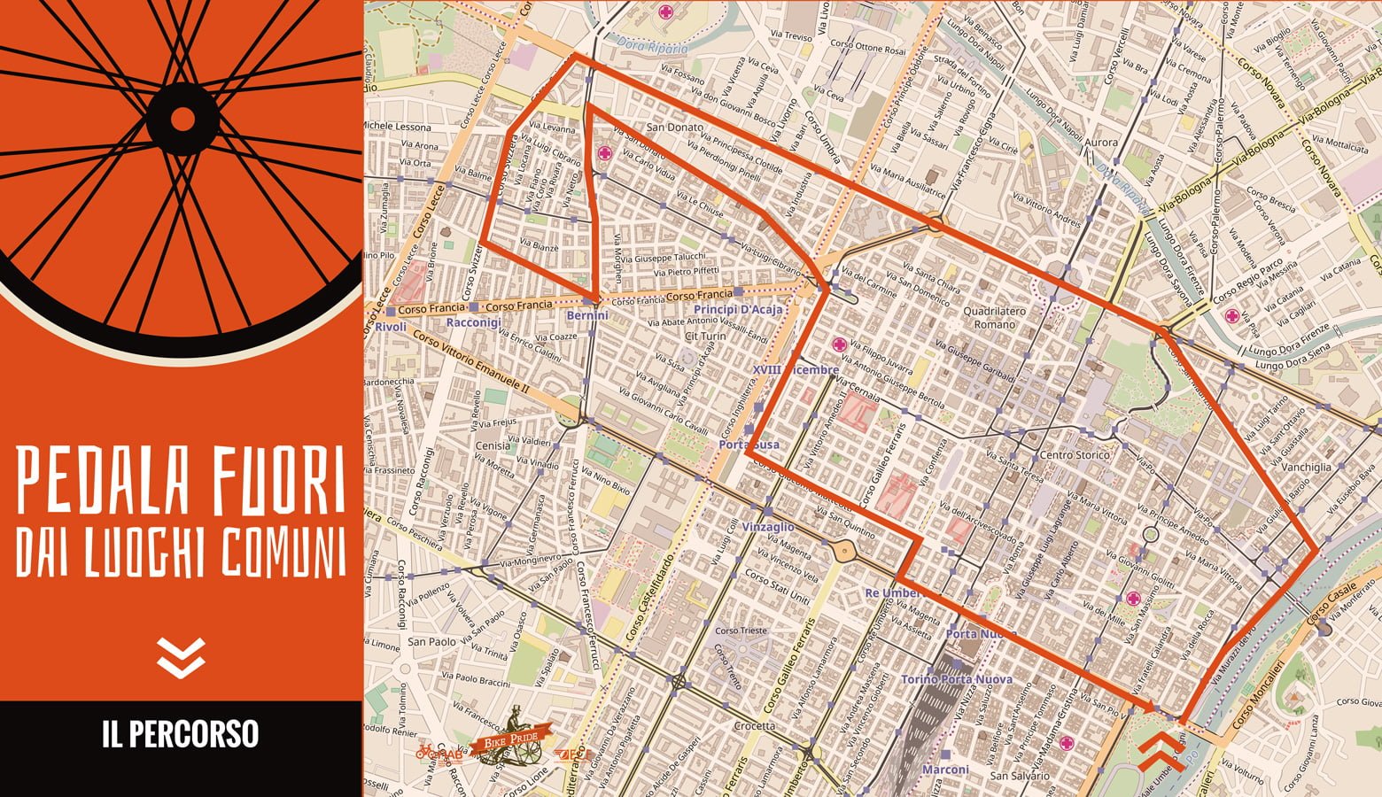 percorso bike pride 2017