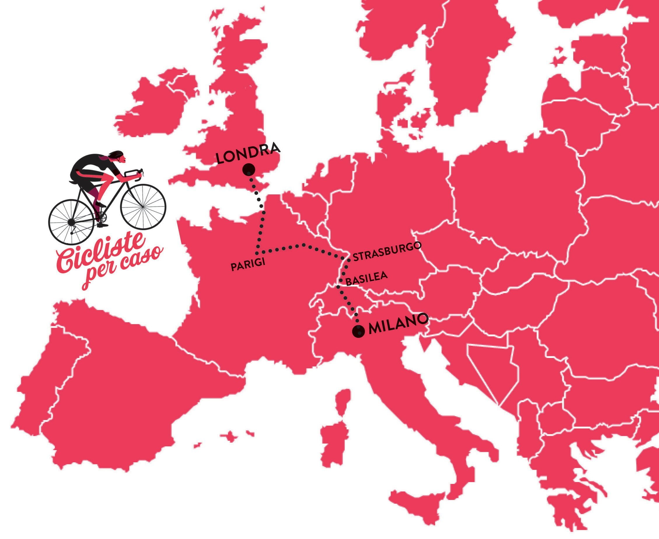 cicliste per caso, itinerario