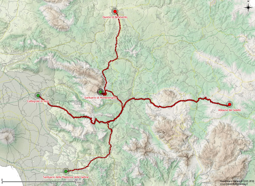 mappa percorsi dell'anima Campania