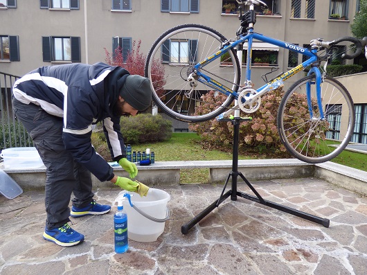 lavaggio di bici