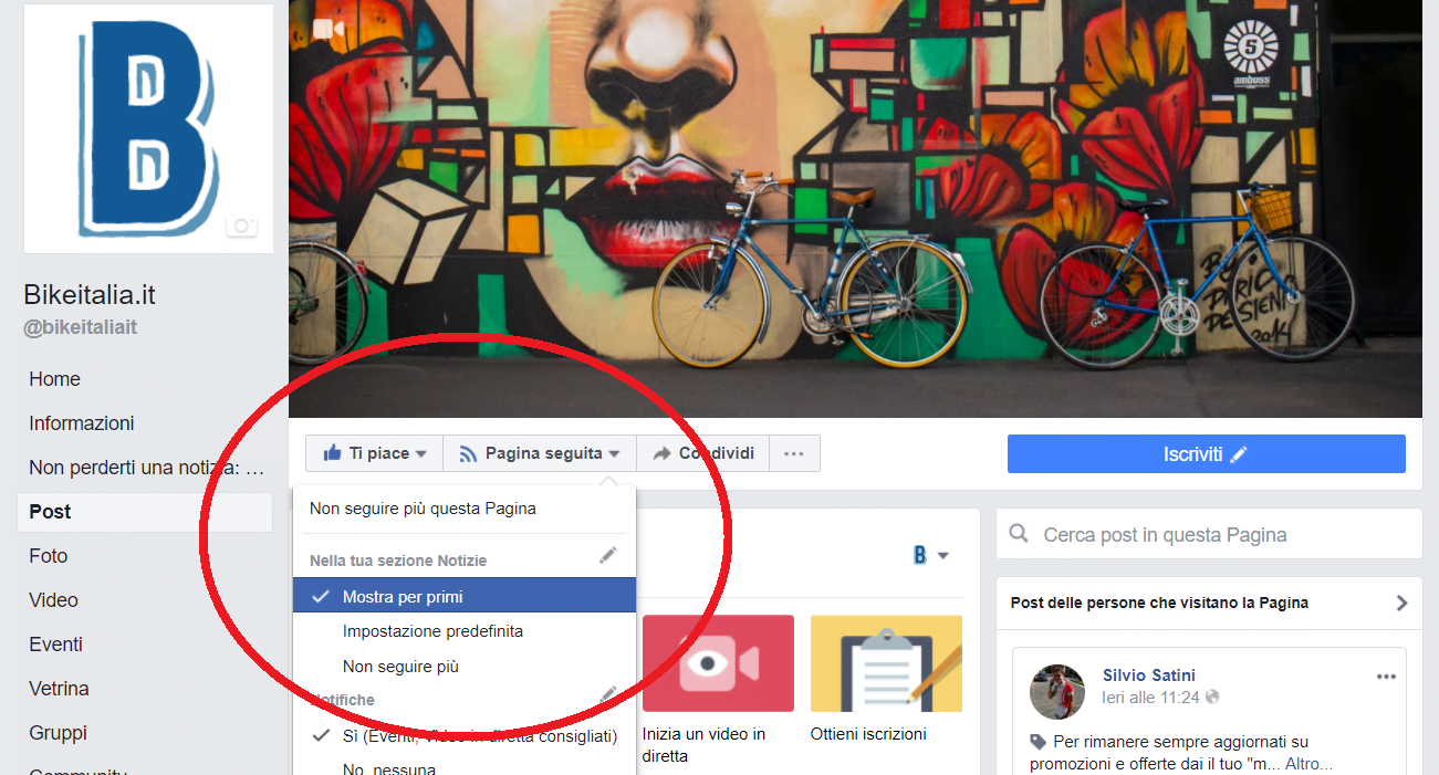 Come continuare a seguire Bikeitalia su Facebook