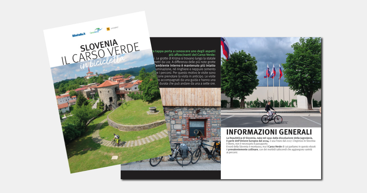 Slovenia, Carso verde in bici immagine facebook ebook