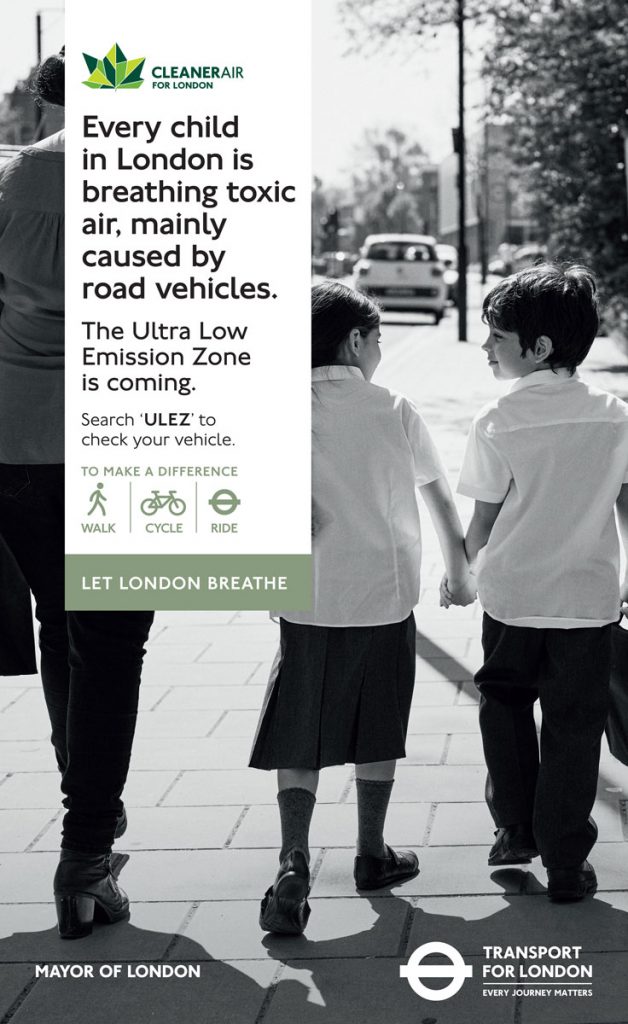 Londra campagna per l'area a basse emissioni ULEZ