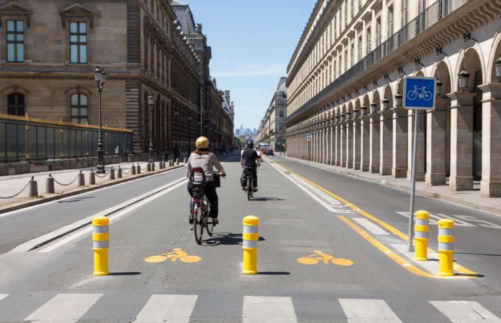 Parigi Rue de Rivoli per ciclisti