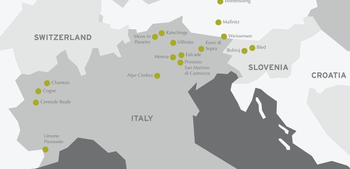 Alpine Pearls mappa 2025