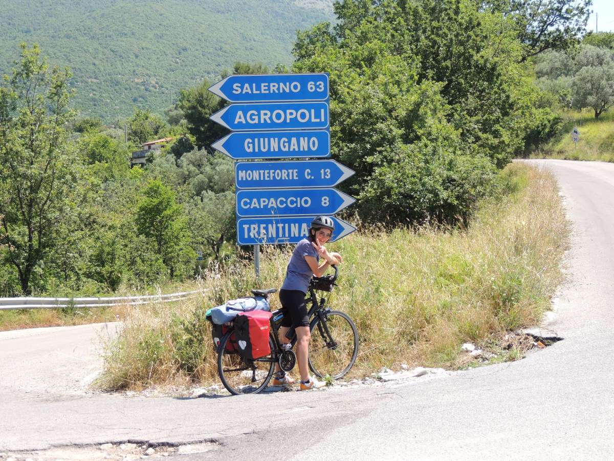 In salita sulla Via Silente Cilento