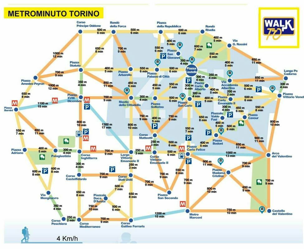 Torino e il metrominuto: a piedi e in bici si fa prima