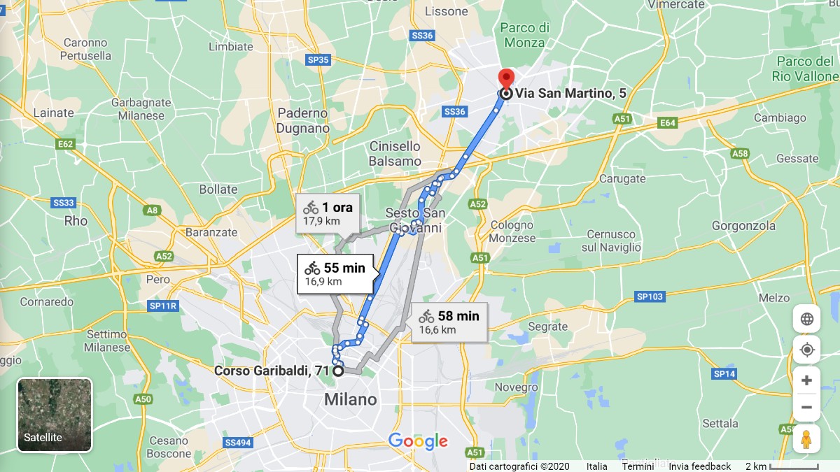 Google Maps: opzione bici finalmente disponibile anche in Italia