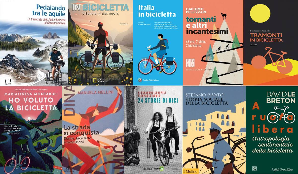 Le copertine dei 10 libri di bici per le vacanze 2021 consigliati da Bikeitalia