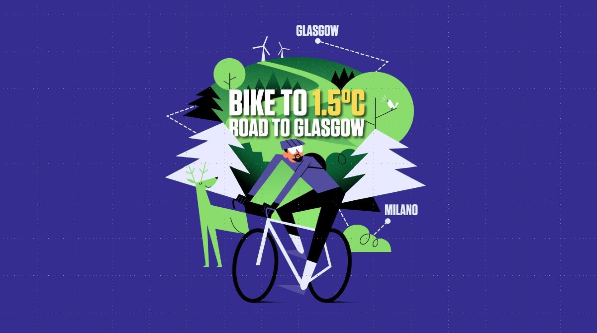 Omar Di Felice in bici da Milano a Glasgow per la COP26 sul clima