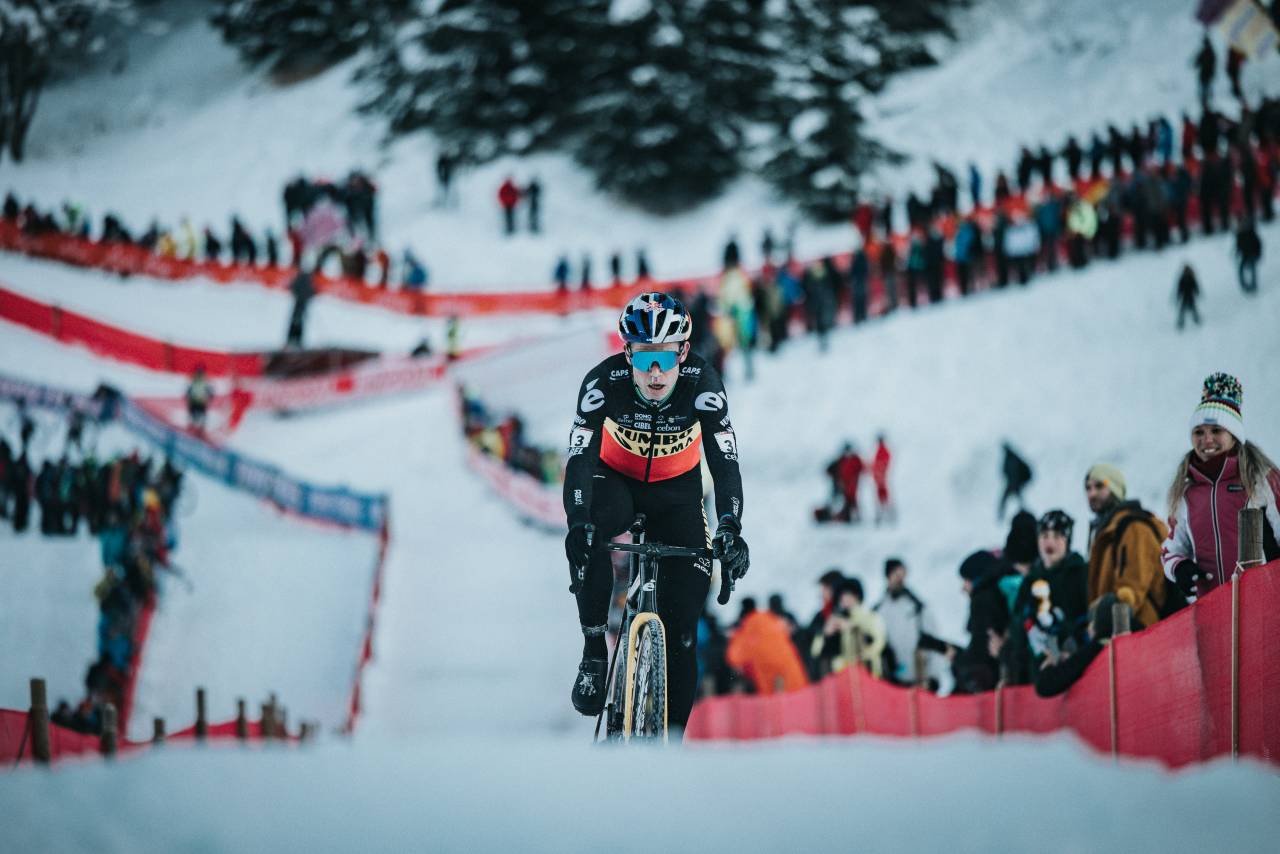 Wout Van Aert ciclocross sulla neve Val di Sole Vermiglio foto di Daniele Molineris