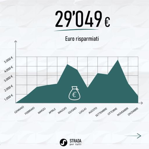 Strada per tutti grafico soldi