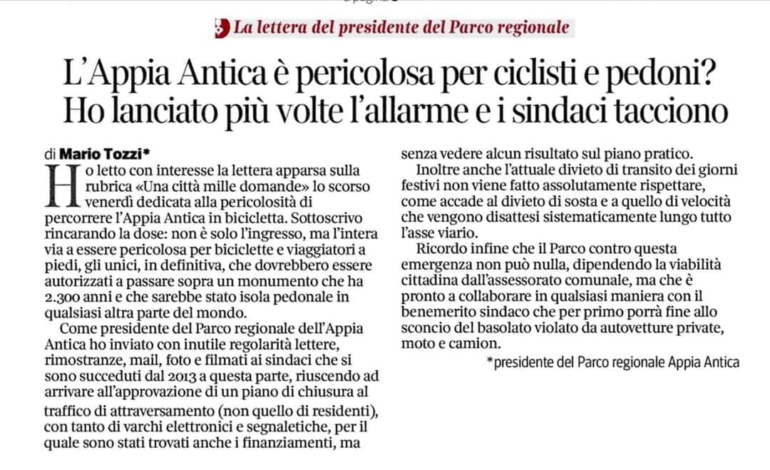 Mario Tozzi Parco Regionale Appia Antica