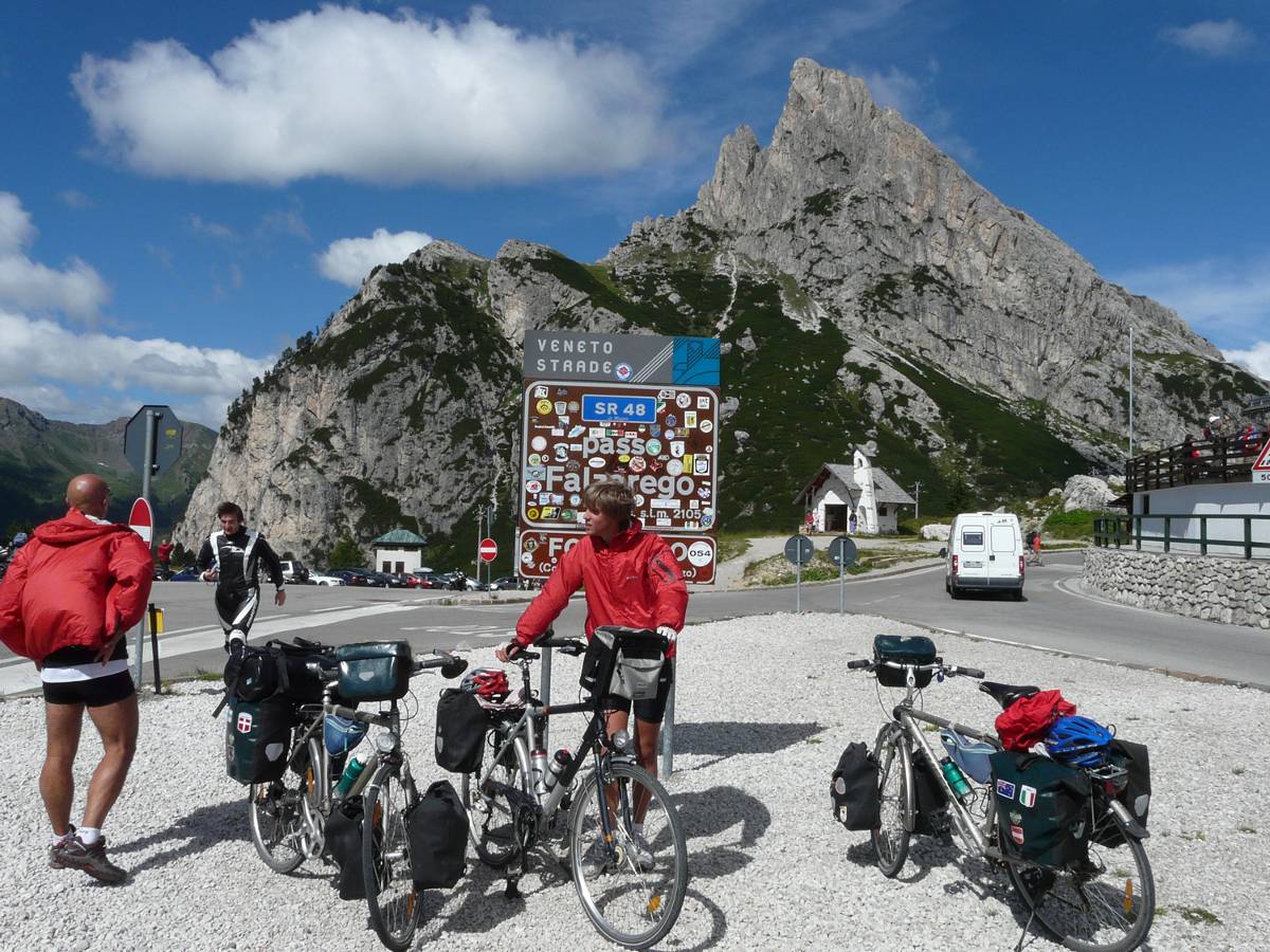 Dolomiti sosta prima della salita