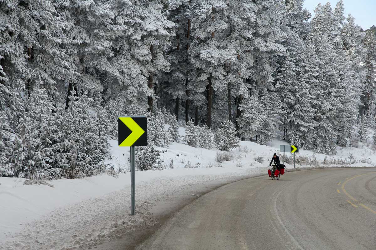 Pedalate estreme neve sottozero