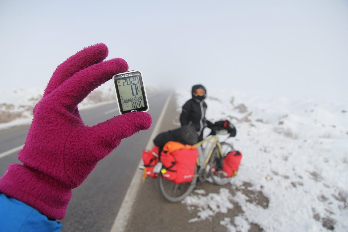 freddo bici guanti pesanti neve gelo