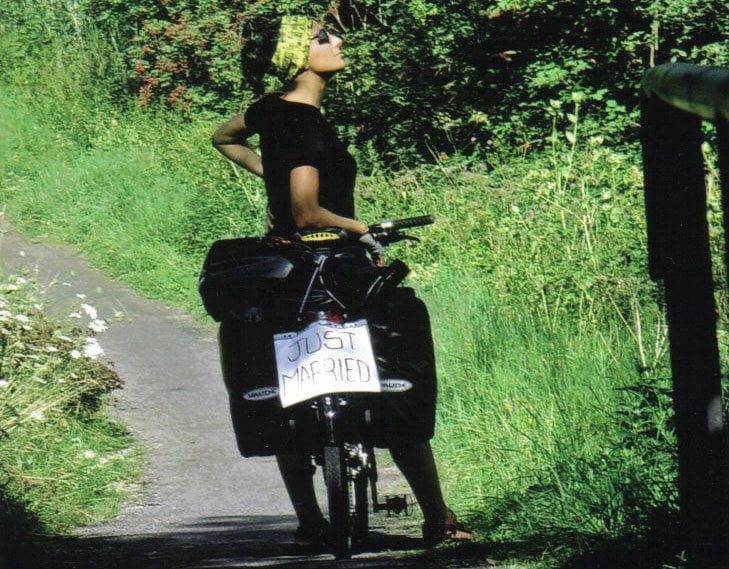 just married, viaggio di nozze in bicicletta cicloturismo