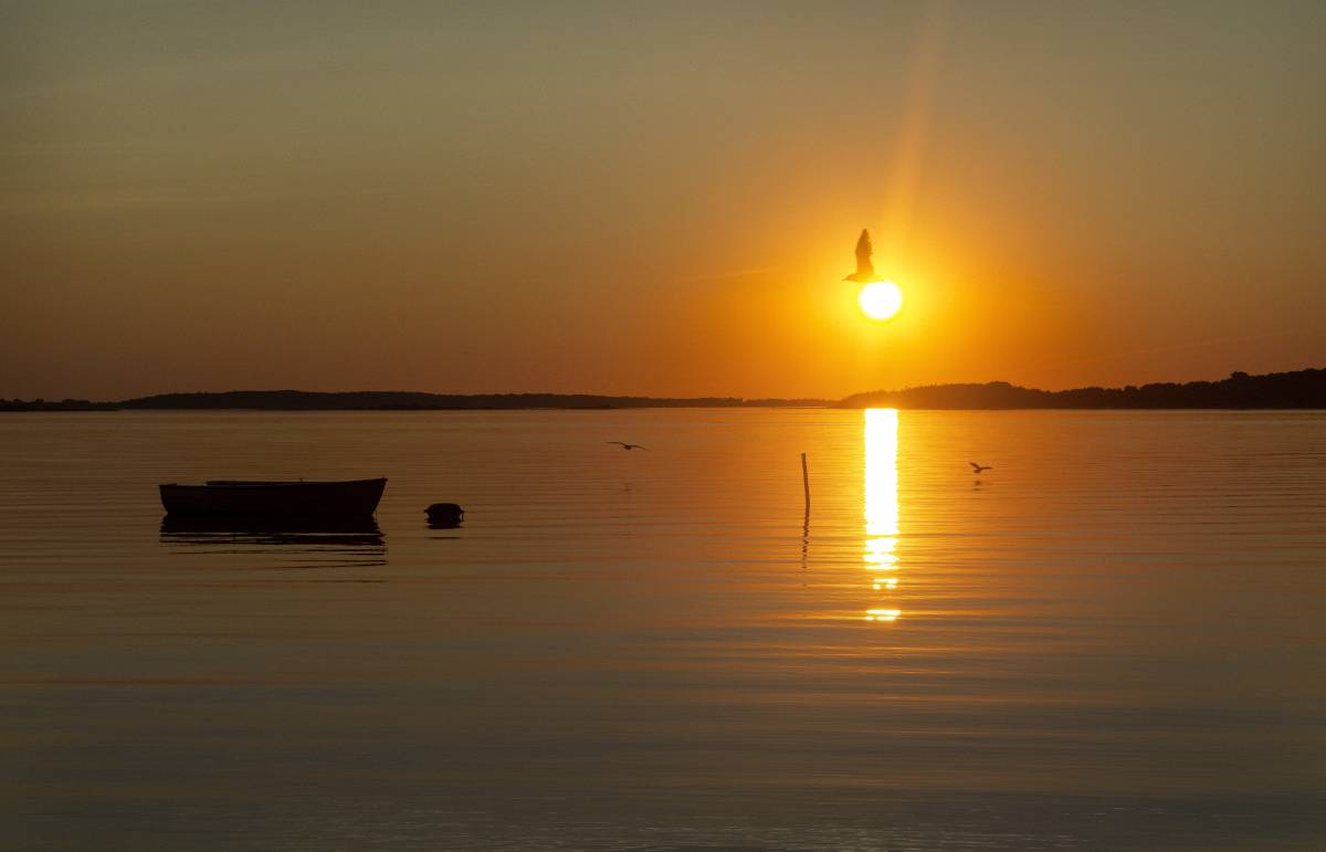 Tramonto sul mare Danimarca