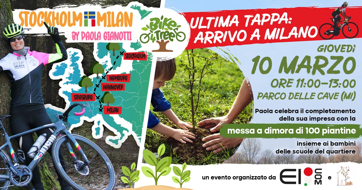 Paola Gianotti appuntamento Milano Bike4Tree