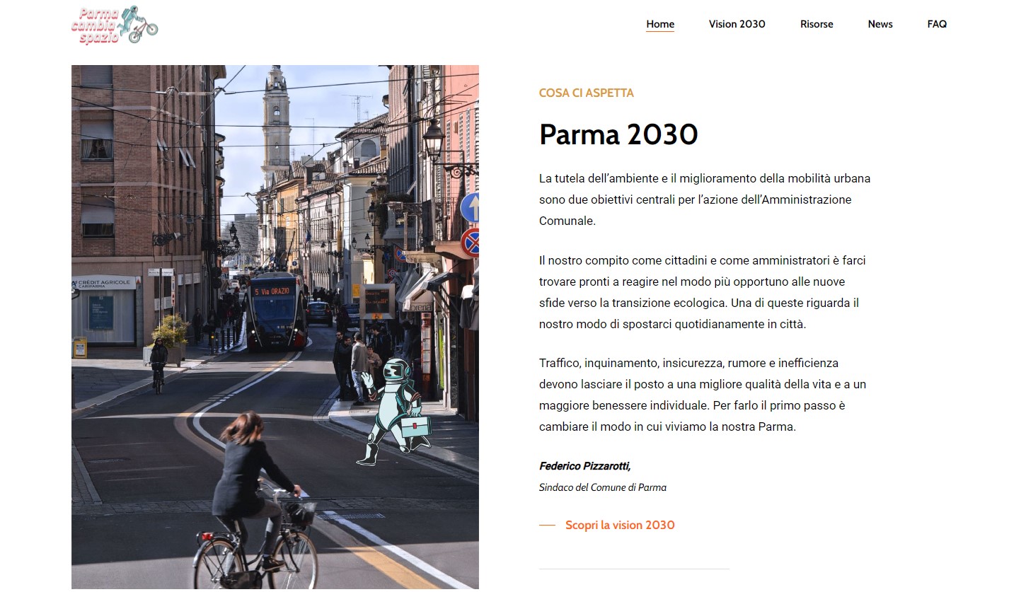 Parma lancia il primo sito web dedicato alla mobilità attiva