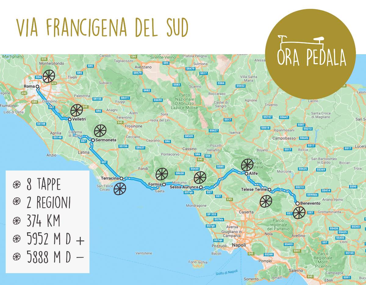 Da Roma a Benevento lungo la Via Francigena del Sud