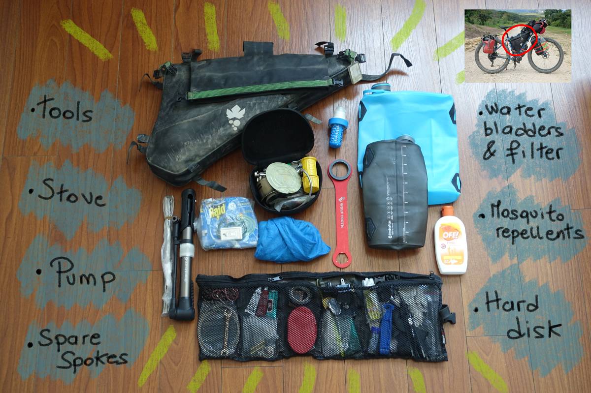 Frame bag bikepacking e campeggio viaggiare in bici BeCycling