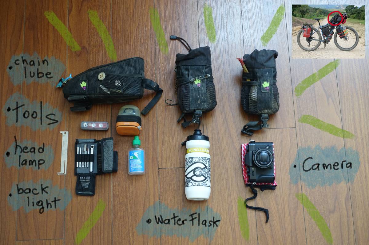 Borsette top tube e manubrio bikepacking