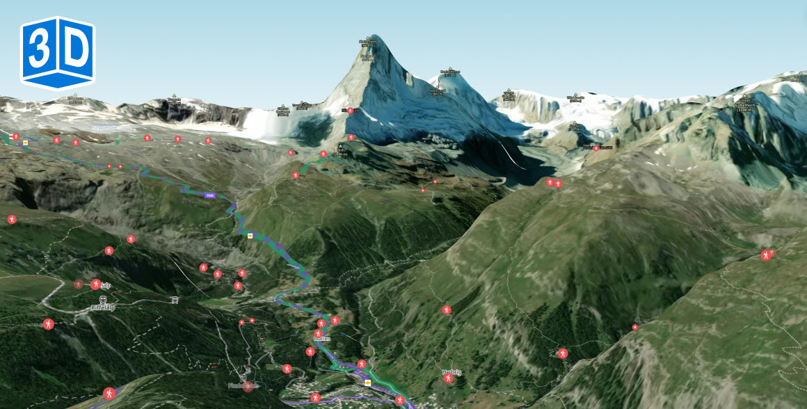 Utilizzare le mappe 3D per pianificare gli itinerari con komoot