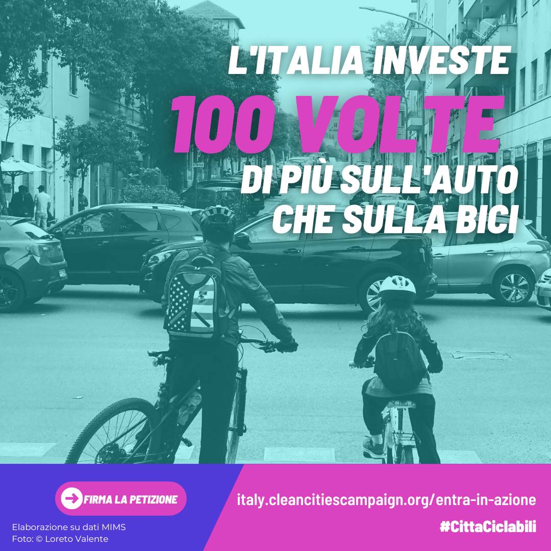 L'Italia non è un paese per bici firma la petizione vogliamo città ciclabili