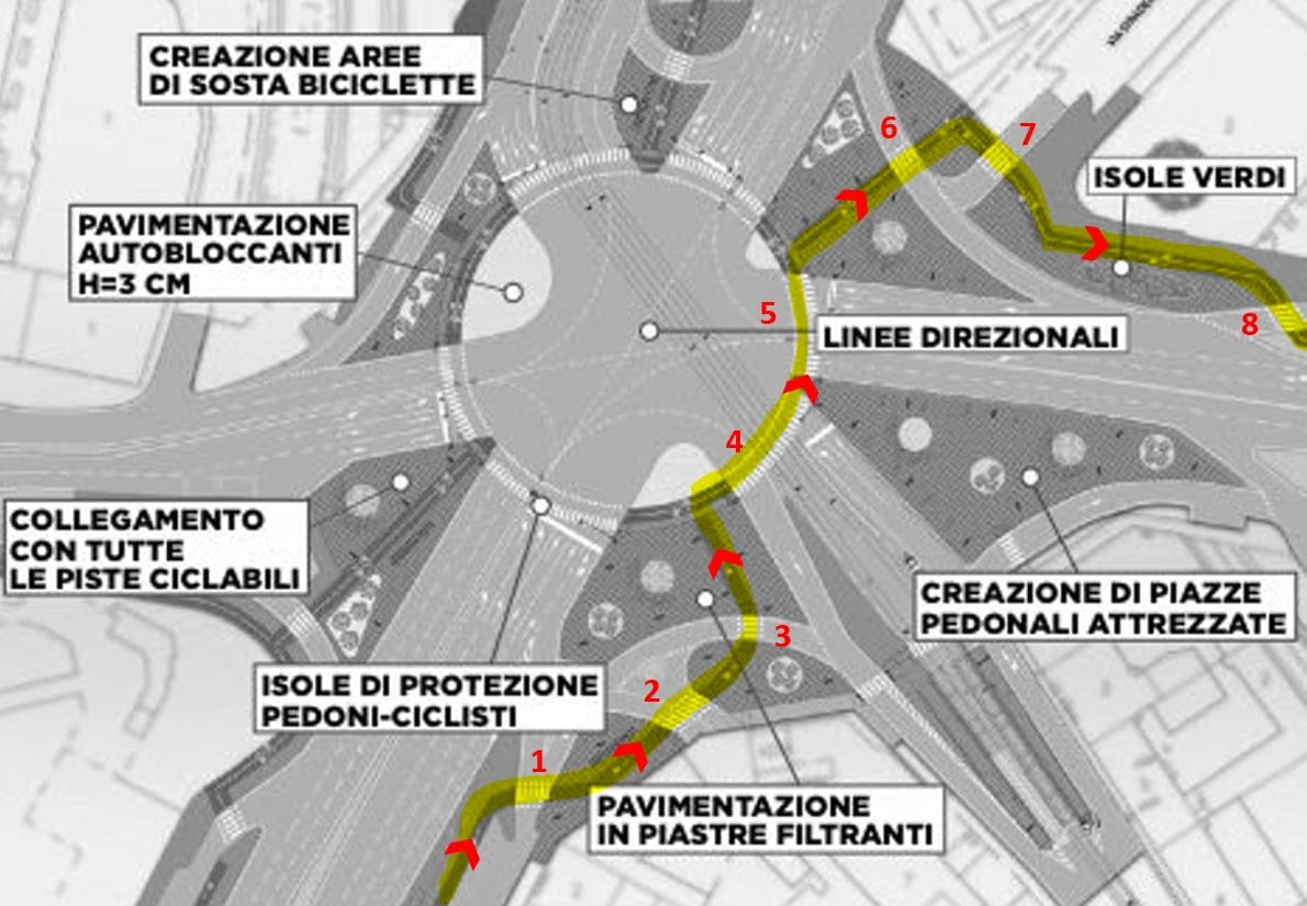 Piazza Baldissera proposta di rifacimento a cura della Consulta della Mobilità Sostenibile