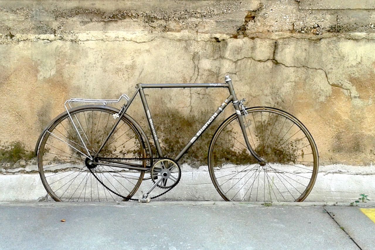 Cenerentola prima del restauro bici Bianchi vintage Spluga 3V