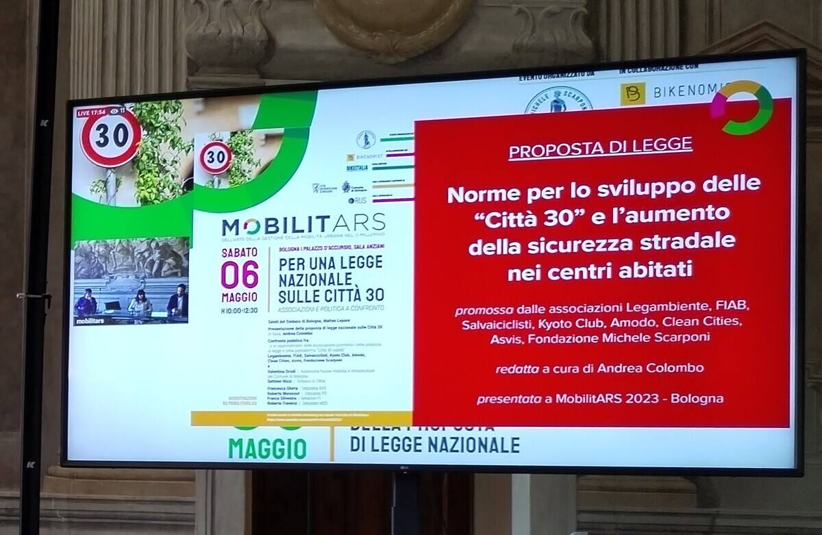 A MobilitARS presentata la proposta di legge nazionale sulle Città 30 in Italia