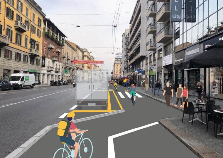 Milano ciclabile corso buenos aires prima fase lavori