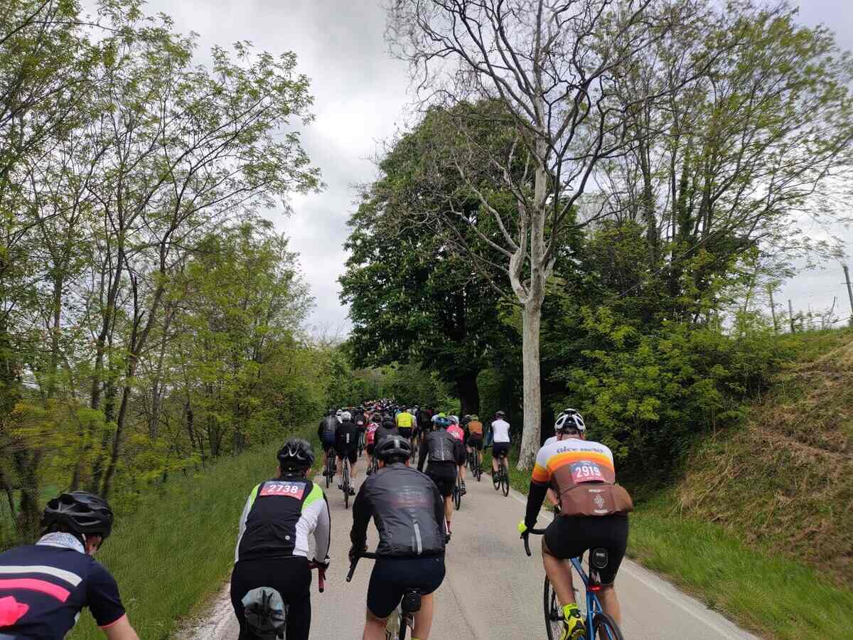 Nova Eroica Prosecco Hills gruppo compatto alla partenza