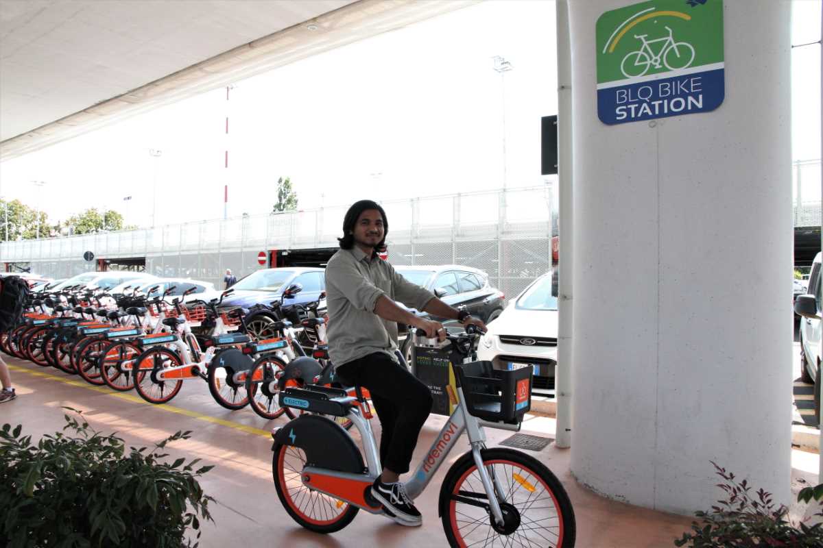 In bici all'aeroporto di Bologna bike friendly