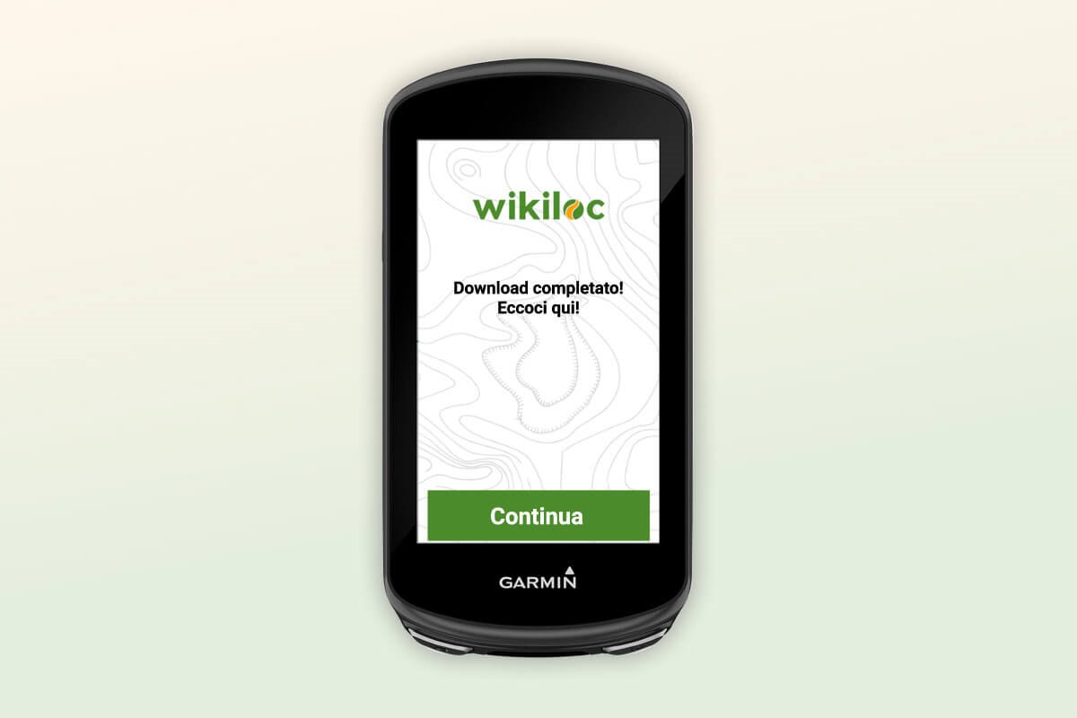 Wikiloc GPS app di navigazione inviare la traccia sul proprio device compatibile