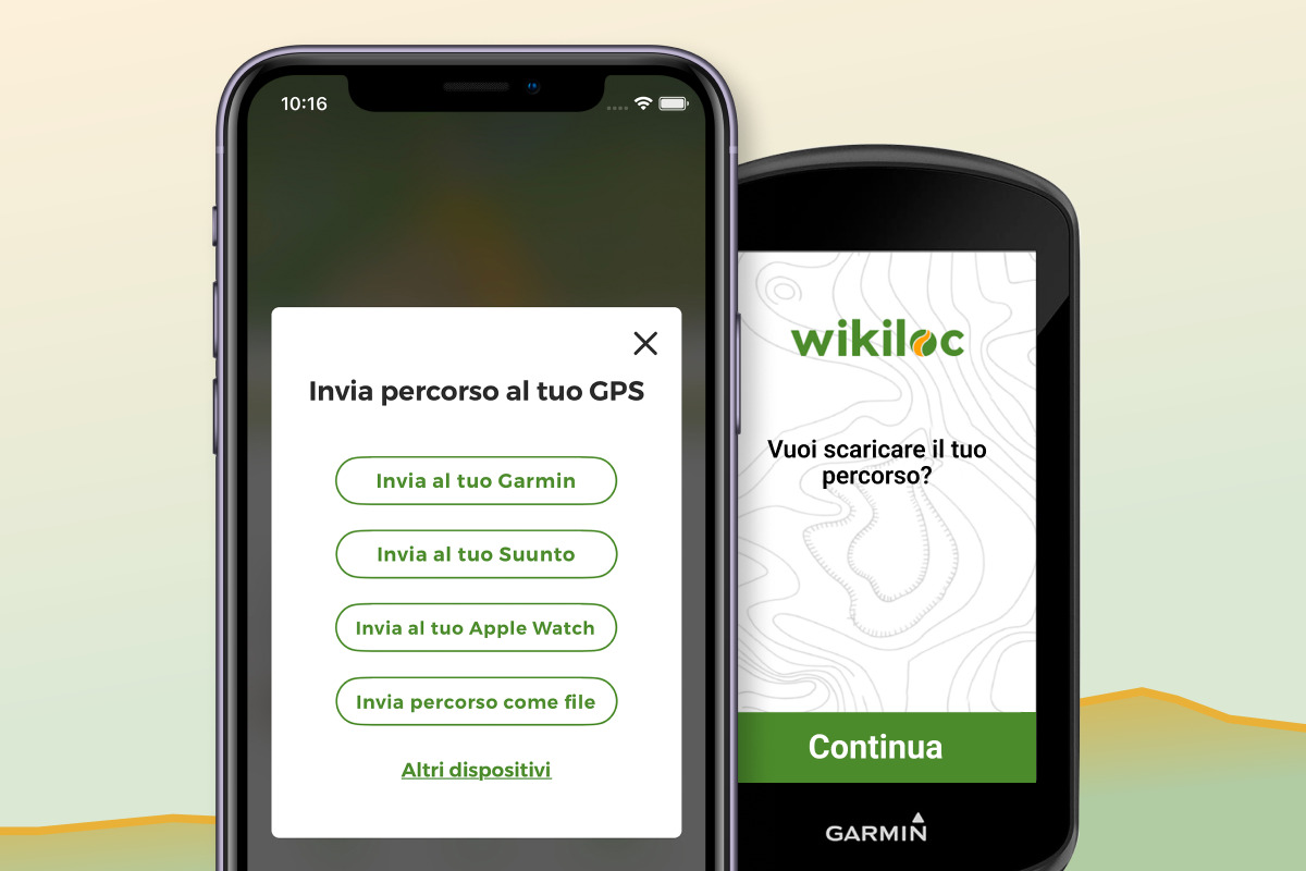 Wikiloc invia al tuo GPS cover
