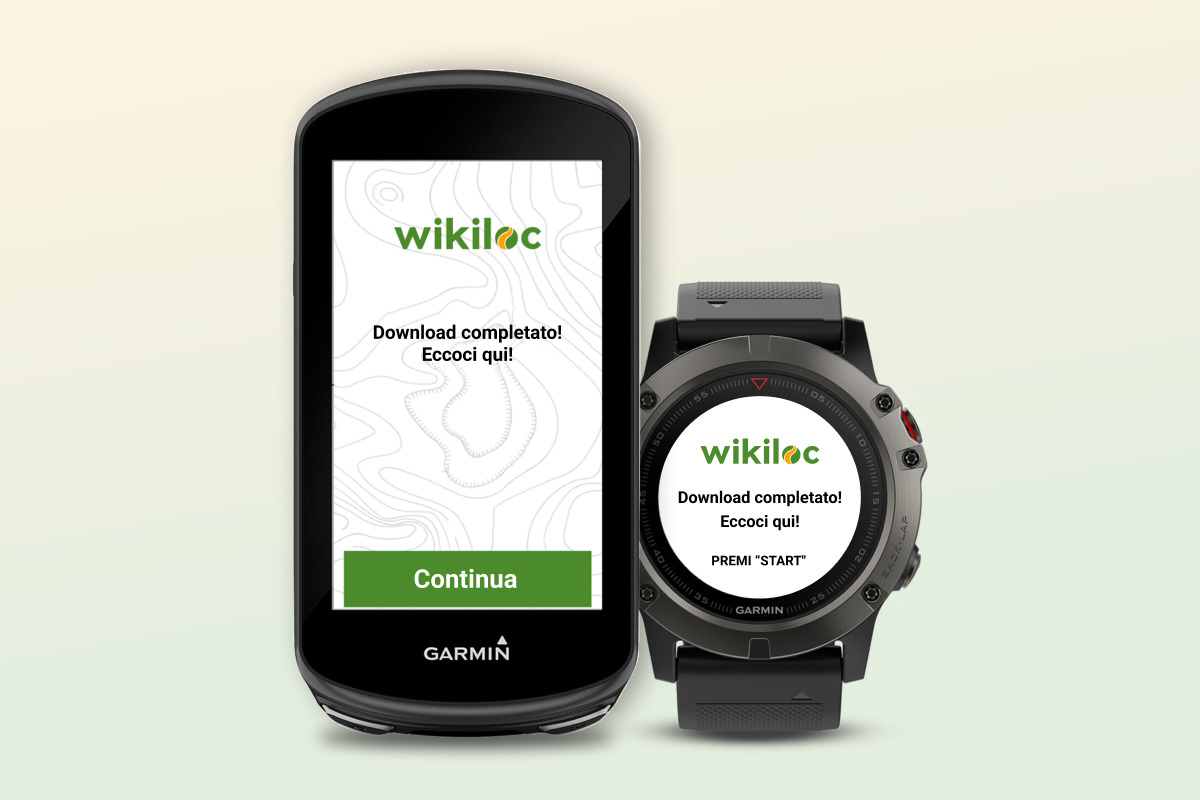 Wikiloc invia al tuo GPS Garmin