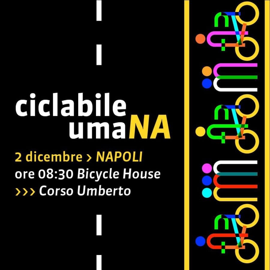 Ciclabile Umana Napoli 2 dicembre 2023 seconda edizione