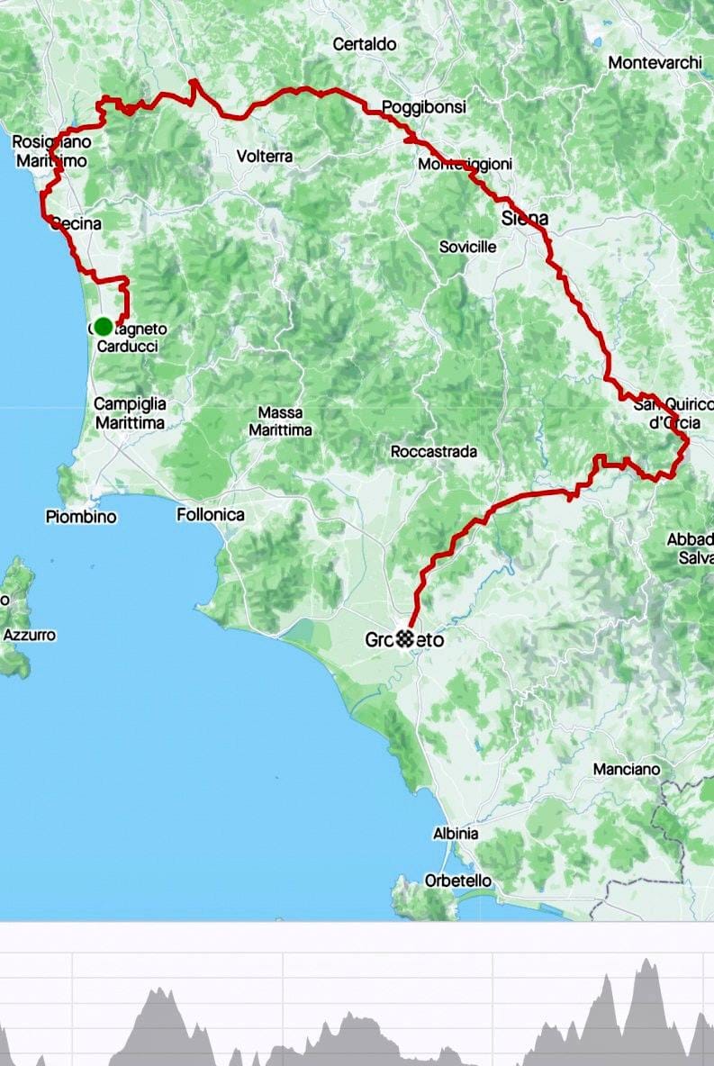 Itinerario Donoratico Grosseto Denis Falconieri