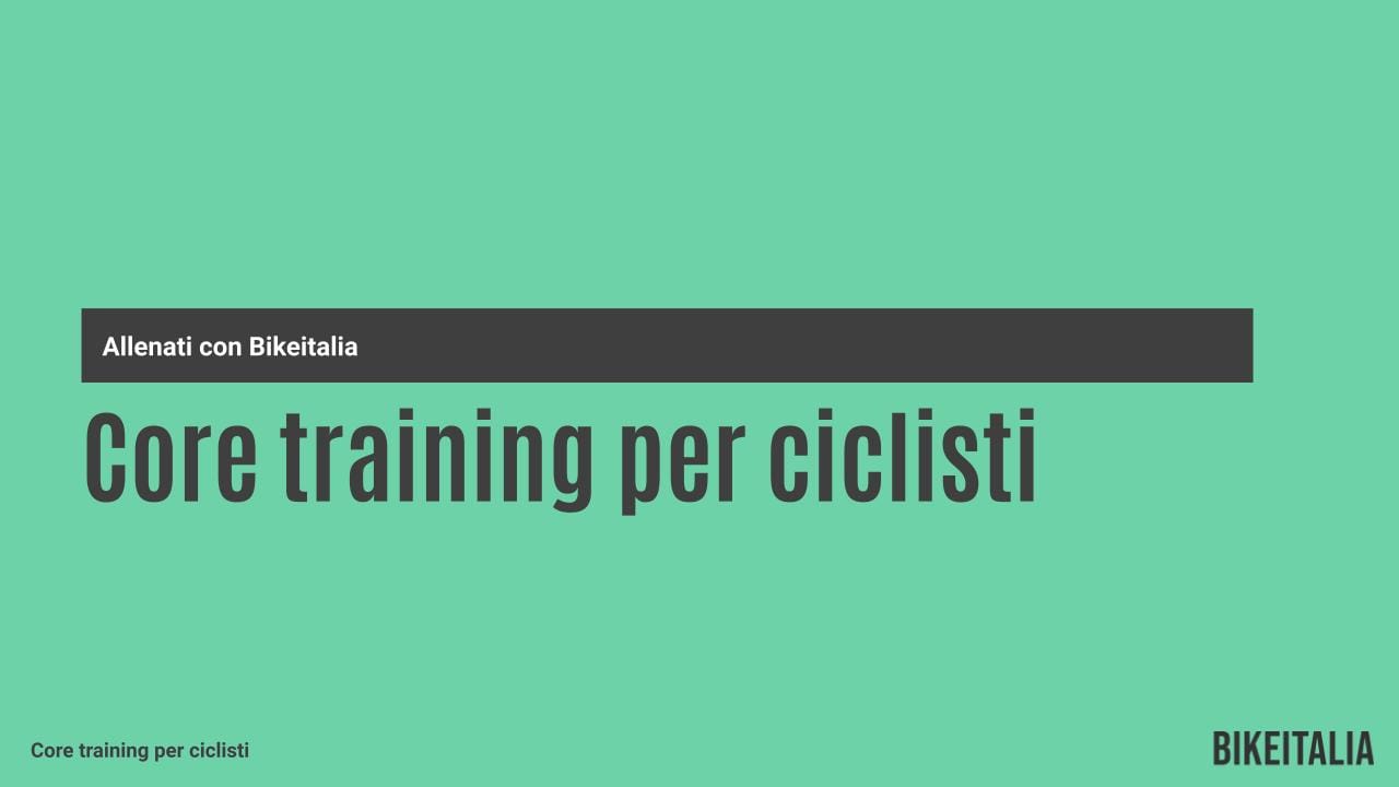 Programma core training per ciclisti