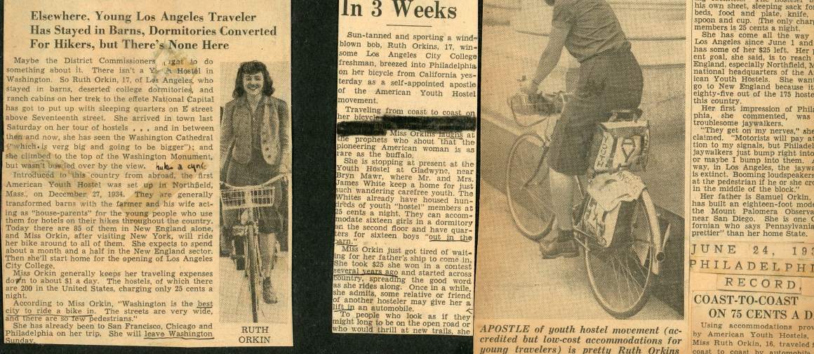 Ruth Orkin Viaggio in bici articolo