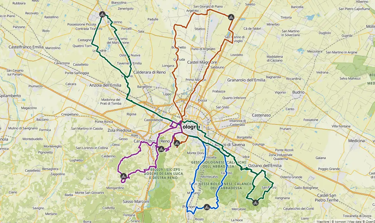 Scoprire Bologna in bici, dai colli alla pianura